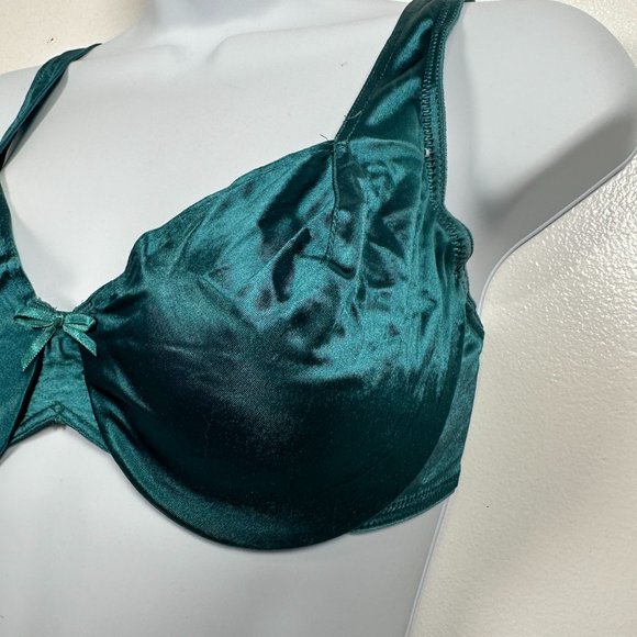 Vintage Maidenform 34D Bra Satin Seduction Stretch Adjustable Straps Nylon Blend - Picture 4 of 10